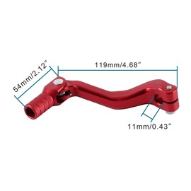 GOOFIT Aluminium Alloy Gear Lever Red Shift Lever Gear Pedal Folding Wheel Lever Replacement for CB250 Motocross ATV Dirt Pit Bike