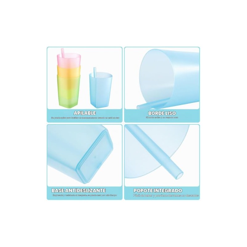 Taza para beber para niños, 4 tazas para beber con