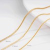 MEVECCO Yellow Gold Choker Necklace 18K Gold Plated Simple Solid