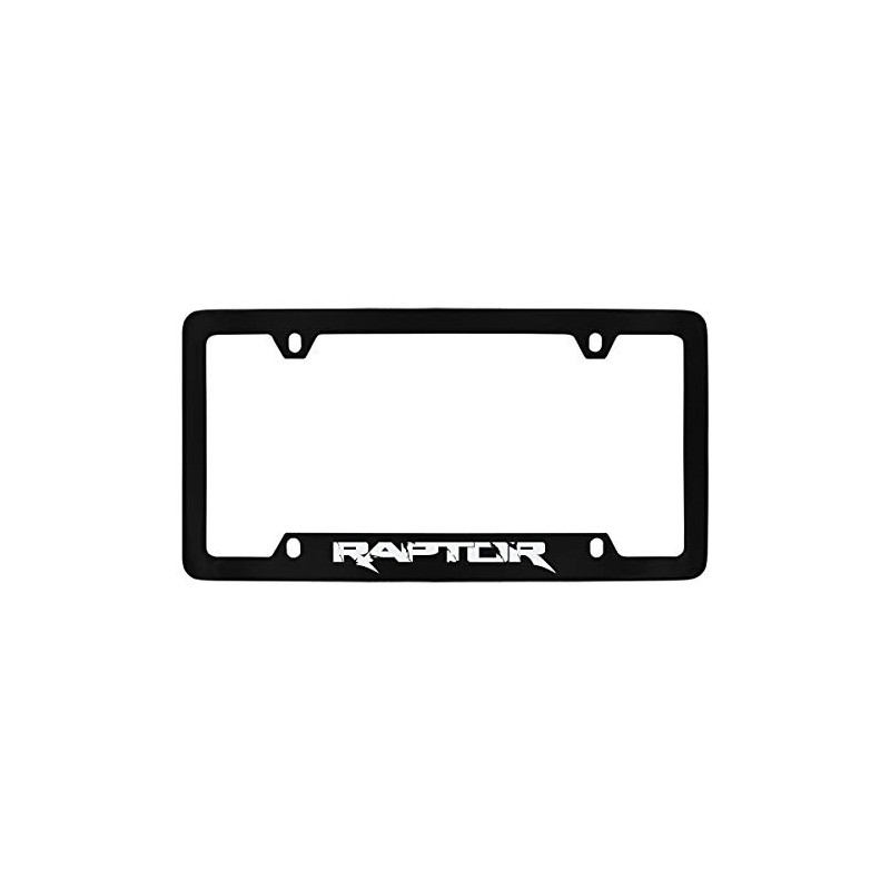 Ford Raptor Metal License Plate Frame Holder (Black D)