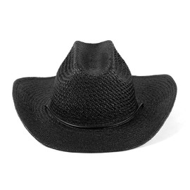 Lack of Color Women's The Outlaw II Straw Cowboy Hat (Small (55 cm), Black)