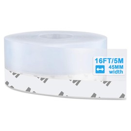 AIMIXUN 2025 Updated Weather Stripping Door Seal, Window Weather Stripping, Silicone Seal Strip, Door Draft Stopper for Adhesive Doors Windows and Shower Glass Gaps, 16.4 Feet Long (Transparent, 45MM)