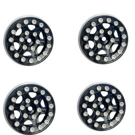 4pcs KIT Model Wheels for cxs 1/24 Four-Wheel Drive Climbing Bike hub Aluminium Alloy hub (Black)