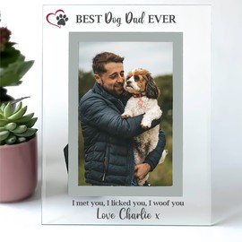 Best Dog Dad Ever Photo Frame Gift Personalise Dog Dad Gift Father's Day from Dog Gift For Fur Dad Dog Daddy Dog Father 6x4" or 7x5"