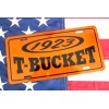Orange 1923 Ford T Bucket License plate tag Hot Rod