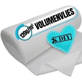 Volume Fleece 120 g/m² Upholstery Fleece - 160 cm Wide 12 mm 1.2 cm Thick 1.6 m² - Fleece Wadding Diole Wadding Quilt Fleece - Oeko-Tex® Standard 100
