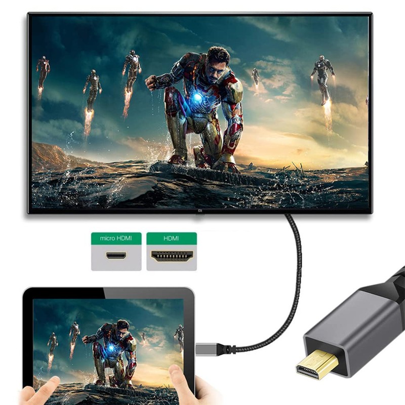cablecc Cable de extensión 4K tipo D de 90 grados