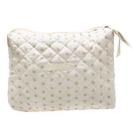 Rumyve Makeup Bag,Flower Pattern Cosmetic Handbag with Zipper,Large Floral Toiletry Organizer Bags Pouch Gifts Travel Accessoryfor Women Girls Ladies