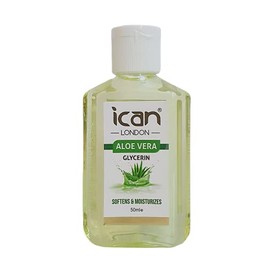ican london Aloe vera glycerine for softens & moisturizes 50ml travel size