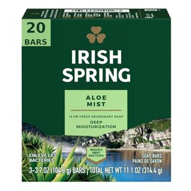 Irish Spring Aloe Bar Soap 3.75 Oz-pack of 20 Bars