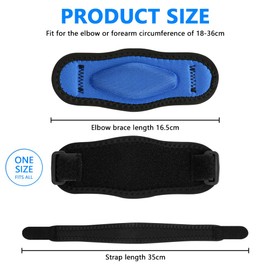 ACWOO Elbow Brace, Pack of 2 Elbow Bandage Men and Women, Tennis Bracelet, Elbow Bandage for Tennis Elbow, Golfer's Elbow Sports, Fitness (Blue)