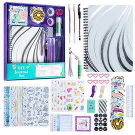 HoomTop Journal Kit for Girls Ages 8-12, 2 Pack Scrapbook Diary Teen Birthday Gifts Notebook Stationary Set