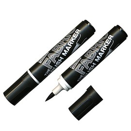 Marvy Fabric Brush Marker No.722-1 Black 2 Pack