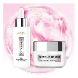 Kit Sérum y Crema Anti-manchas Glycolic Bright L'oréal