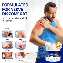 Neuropathy Cream for Nerve Relief – Arnica, Vitamin B6 & Lavender – Soothing Cream for Feet, Legs, Hands & Back – Fast-Absorbing & Moisturizing Formula