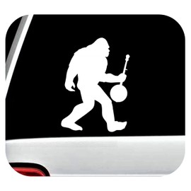 Bigfoot with Banjo Decal Sticker for Car Window BG 123