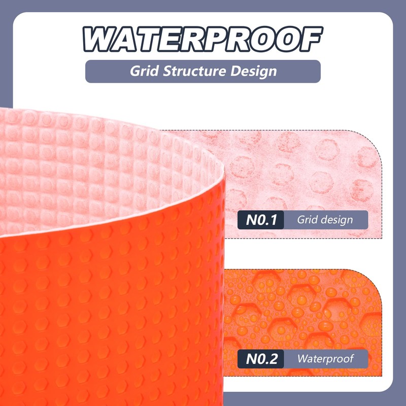 Drydiet 54 Sqft Uncoupling Membrane for Tile 1/8''(3mm) Thick Waterproofing