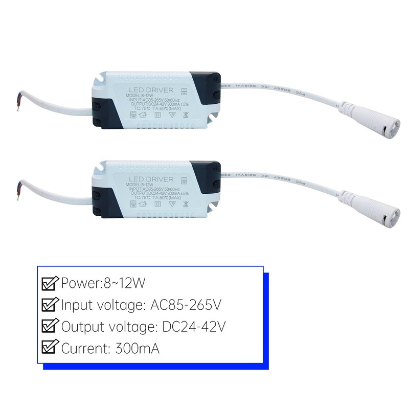 Qimoo 8~12W LED Driver, Constant Current 300mA AC 85~265V Output