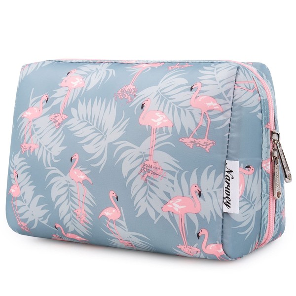 Large Makeup Bag Zipper Pouch Travel Cosmetic Organizer for Women (Flamingo, Large)