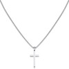 HSWYFCJY Cross Necklace for Men，Silver Black Gold Stainless Steel Plain