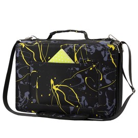 Lbxgap Large 500-Slot Colored Pencil Organizer with Zipper - Fabric Art Storage Bag for Painters and Artists (Large Slots,Yellow Ink)