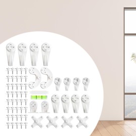 Generic 62Pcs Picture Hanging Kit Non Trace Wall Picture Hooks Living Room Office Wall Hangers Hardwall Hangers for Drywall Painting