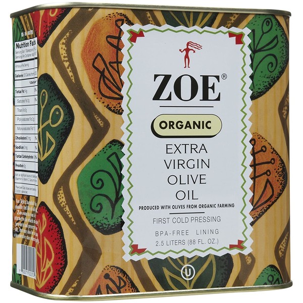 Zoe Organic Extra Virgin Olive Oil, 2.5 Liters