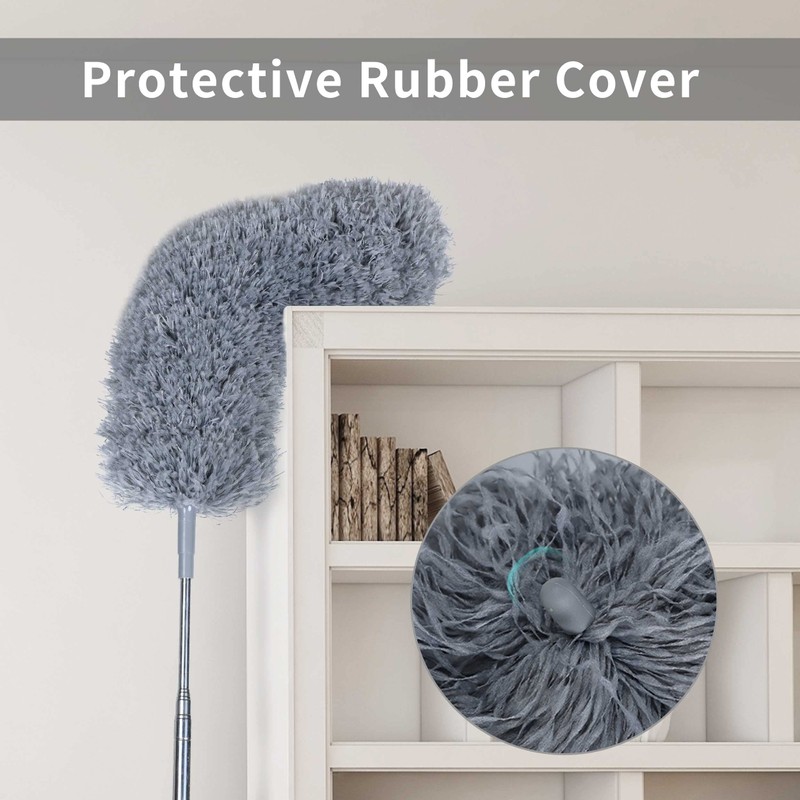 BOOMJOY Microfiber Feather Duster with 100 inches Extension Pole, Dusters
