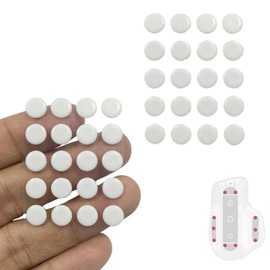 ozgram Mouse Sole Mouse Feet Replacement Sticker Mouse Skates Anti-slip Gaming Mouse Universal [0.24 inch (6 mm) White 40 PC Set]