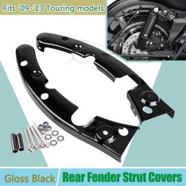 Unbranded Black Rear Fender Support Brackets For Harley Road Street Electra Glide FLHTCU
