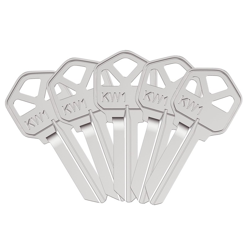 KW1 Blank Key Blanks, Pack of 100 Uncut Blank Keys