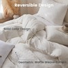 BISELINA 100% Cotton Duvet Cover Set Waffle Weave 3PCS (1