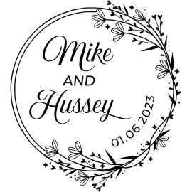 imprue Ideal 400R Couple Name, Date Custom Self Inking Stamp Rubber Stamp Ink Stamp