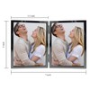 3.5x5 Picture Frame Double Hinged Black Metal Thin Edge Frame