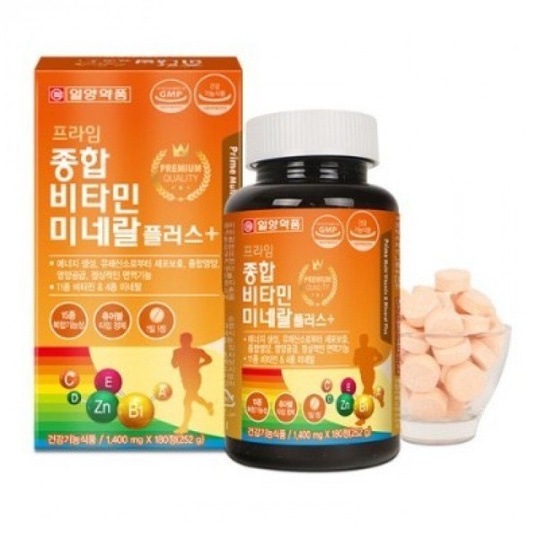 Comprehensive Plus 1400mg Prime Vitamin x 180 Tablets Ilyang Pharmaceutical Mineral / 종합 플러스 1400mg 프라임 비타민 x 180정 일양약품 미네랄