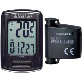 CATEYE Urban Wireless+ Bike Computer – Wireless Speedometer with Backlight, Calorie Tracking, FlexTight™ Mount, Auto Start/Stop, 1 Year Battery Life, for Road, MTB, Gravel Cycling