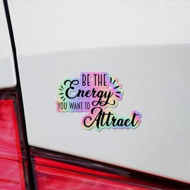 Holographic Decal Stickers Of Be The Energy You Want To Attract Premium Waterproof Vinyl Decal Stickers For Laptop Phone Accessory Helmet Car Window Mug Tuber Cup Door Wall Deco ANDVER3d47101HO110322
