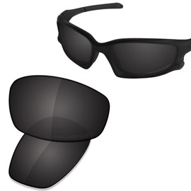 SAUCER Premium Replacement Lenses & Rubber Kits for Oakley Split Jacket OO9099 | Split Jacket Low Bridge Fit Sunglasses High Defense - Carbon Black Polarized