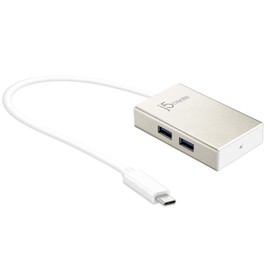 j5create USB Type-C 4-Port Hub, Silver, JCH343