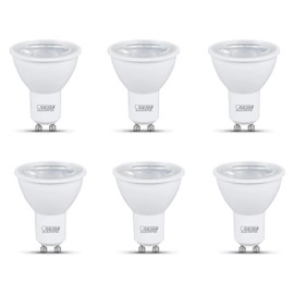 Feit Electric LED MR16 with a GU10 Base Light Bulb - 50W Equivalent - 10 Year Life - 500 Lumen - 5000K Daylight - Dimmable | 6-Pack