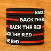 SayitBands Three (3) Back The Red Wristband Bracelets