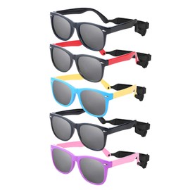 azuza 5 Pack Kids Sunglasses Silicon Unbreakable Polarized UV Protected Sports toddler Sunglasses for Kids Boys and Girls