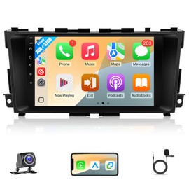 Leadfan Car Play Radio for Nissan Altima Teana 2013 2014 2015 2016 2017 2018 Wireless Carplay & Android Auto, 9" IPS Touch Screen with GPS Head Unit Bluetooth Car Stereo WiFi FM/RDS SWC Rear Camera