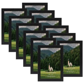 HORLIMER 4x6 Picture Frame Set of 12, Black Picture Frames Display 8 by 10 Photo for Wall or Tabletop