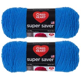 Bulk Buy: Red Heart Super Saver (2-Pack) (Delft Blue, 7 oz Each Skein)