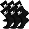 STARTER 6 pack crew socks, black, 35 - 38