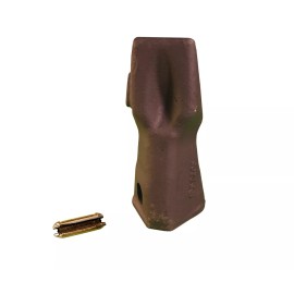 Quality Aftermarket 1 Backhoe Bucket Tooth 195-7205 - Impact Tip, w/ Pin, fits CAT DRS200 Adapters