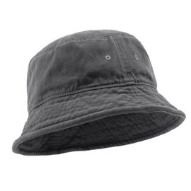 GEGEEN DOMOG Bucket Hat, Solid Color Washed Cotton Wide Brim Outdoor Sun Hat for Fishing Hiking Beach (UK, Alpha, One Size, Gray)