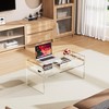 solaround Acrylic Coffee Table for Living Room Clear Rectangle Lucite
