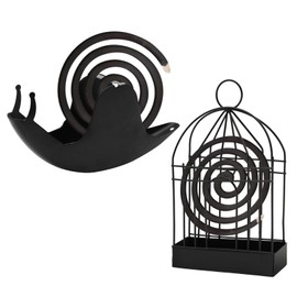 ZOCONE 2 Stück Spiralenhalter Metall, Kaktus Vogelkäfigform Spiralenhalter für den Außenbereich Spulenhalter Mückenschutz für Garten Schlafzimmer Camping Outdoor Büro (B)